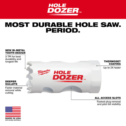 Milwaukee 49-56-0032 HOLE DOZER 7/8in Bi-Metal Hole Saw
