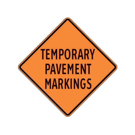 Temporary Pavement Markings Aluminum Sign - 75x75cm and 120x120cm