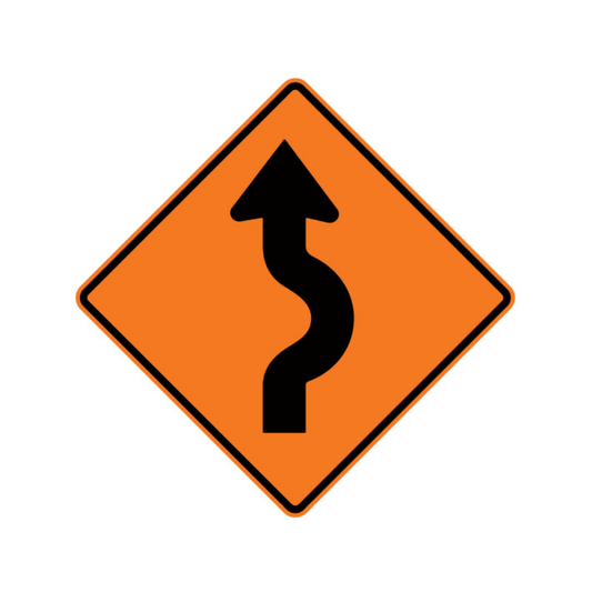 Diversion on Right (Symbol) Aluminum Sign - 75x75cm and 120x120cm