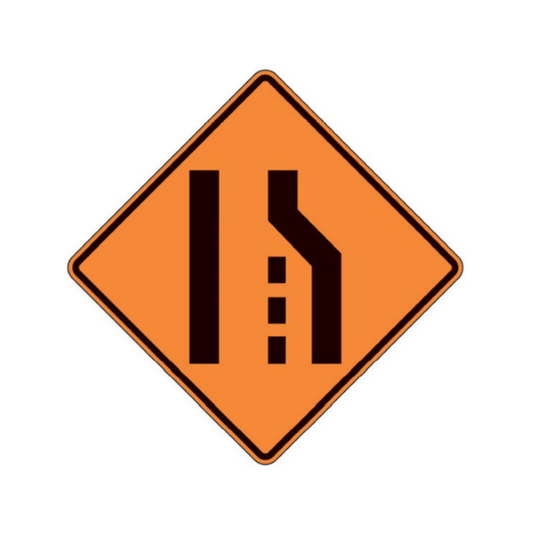 Right Lane Closed (Symbol) Aluminum Sign - 75x75cm and 120x120cm