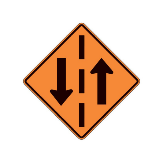 Two-Way Traffic (Symbol) Aluminum Sign - 75x75cm and 120x120cm