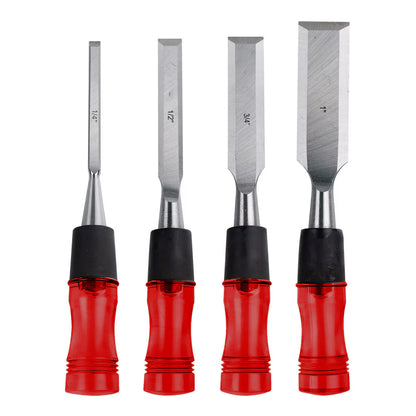 4-Piece Wood Chisel Set for Woodworking and Precision Cutting