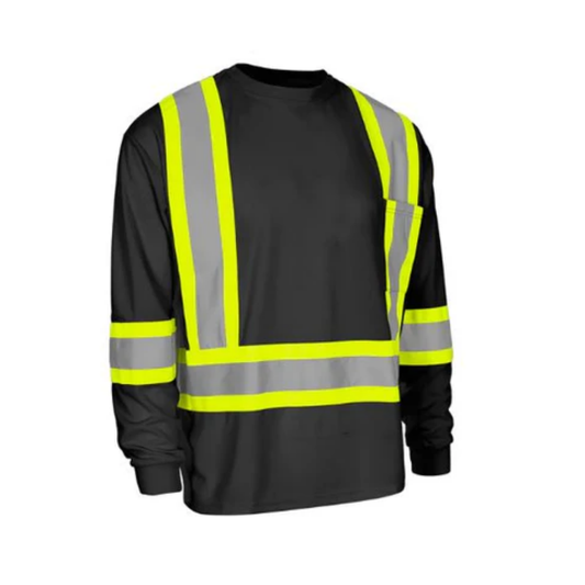 LEO Traffic Shirt (Black) Crew Neck Long Sleeve