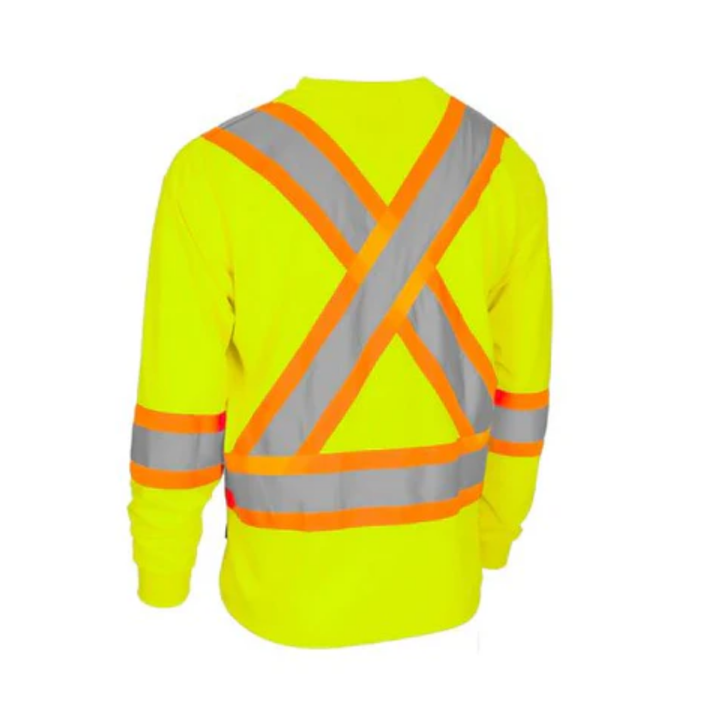 LEO Traffic Shirt (Yellow) Crew Neck Long Sleeve