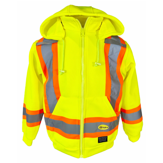 LEO Hi-Viz Hoodie (YELLOW) with Reflective Tape