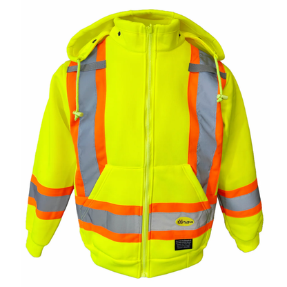 LEO Hi-Viz Hoodie (YELLOW) with Reflective Tape