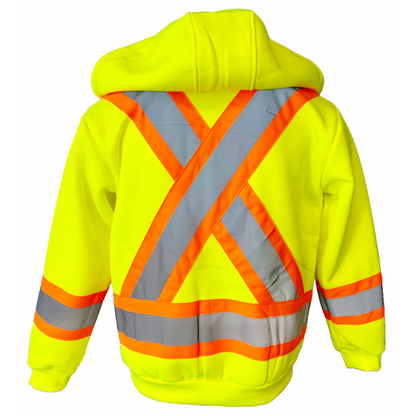 LEO Hi-Viz Hoodie (YELLOW) with Reflective Tape
