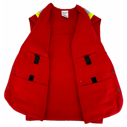 LEO Surveyors Vest (RED) with Back Pocket