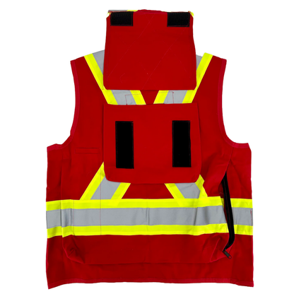 LEO Surveyors Vest (RED) with Back Pocket