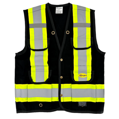 LEO Surveyors Vest (BLACK) with Reflective Tape