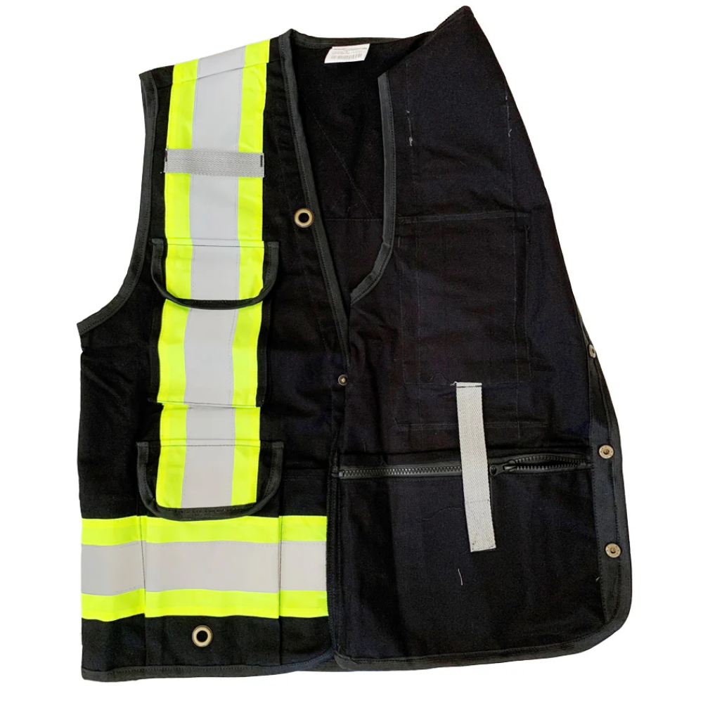 LEO Surveyors Vest (BLACK) with Reflective Tape