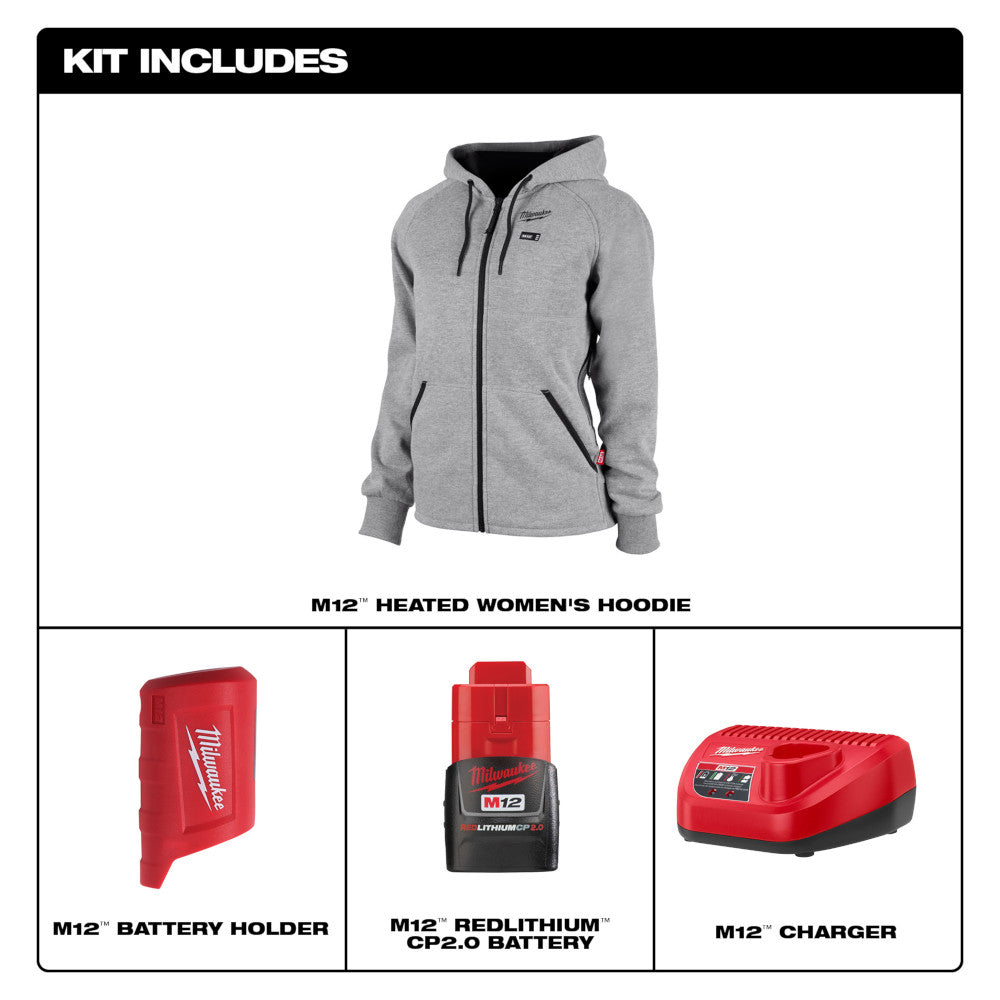 Milwaukee 336B-21S M12 Women's Heated Black Hoodie Kit - Small