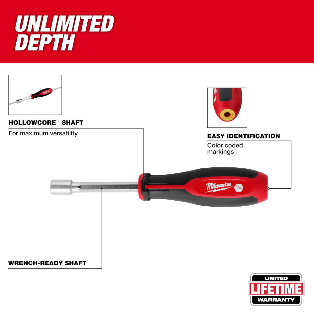 Milwaukee 48-22-2452 5/16in SAE Hollow Core Nut Driver