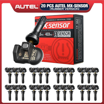 Autel MX-Sensor 1-Sensor – Universal Programmable TPMS (315MHz + 433MHz) with Press-in Rubber Valve Stem