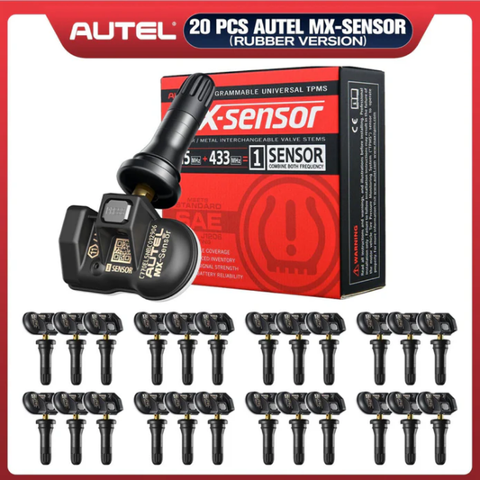 Autel MX-Sensor 1-Sensor – Universal Programmable TPMS (315MHz + 433MHz) with Press-in Rubber Valve Stem