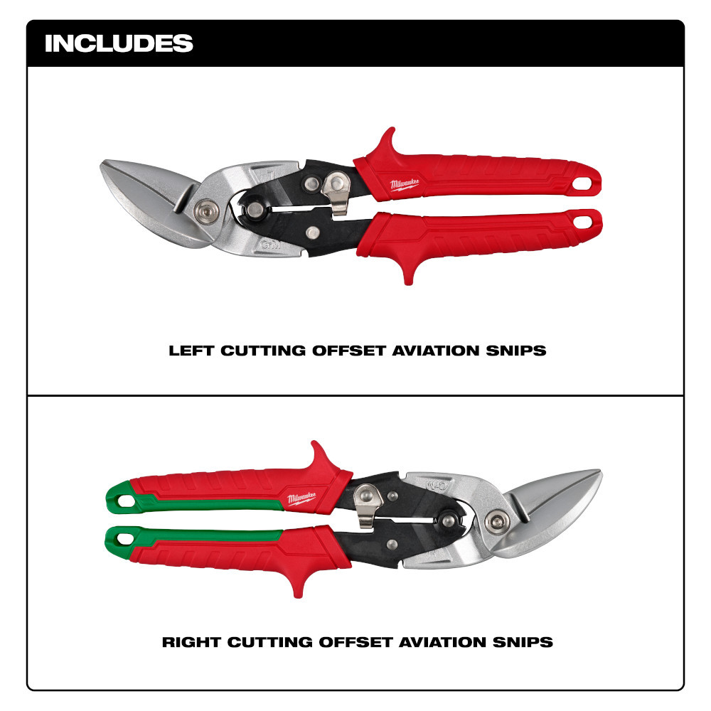 Milwaukee 48-22-4553 2pc Offset Snips Set