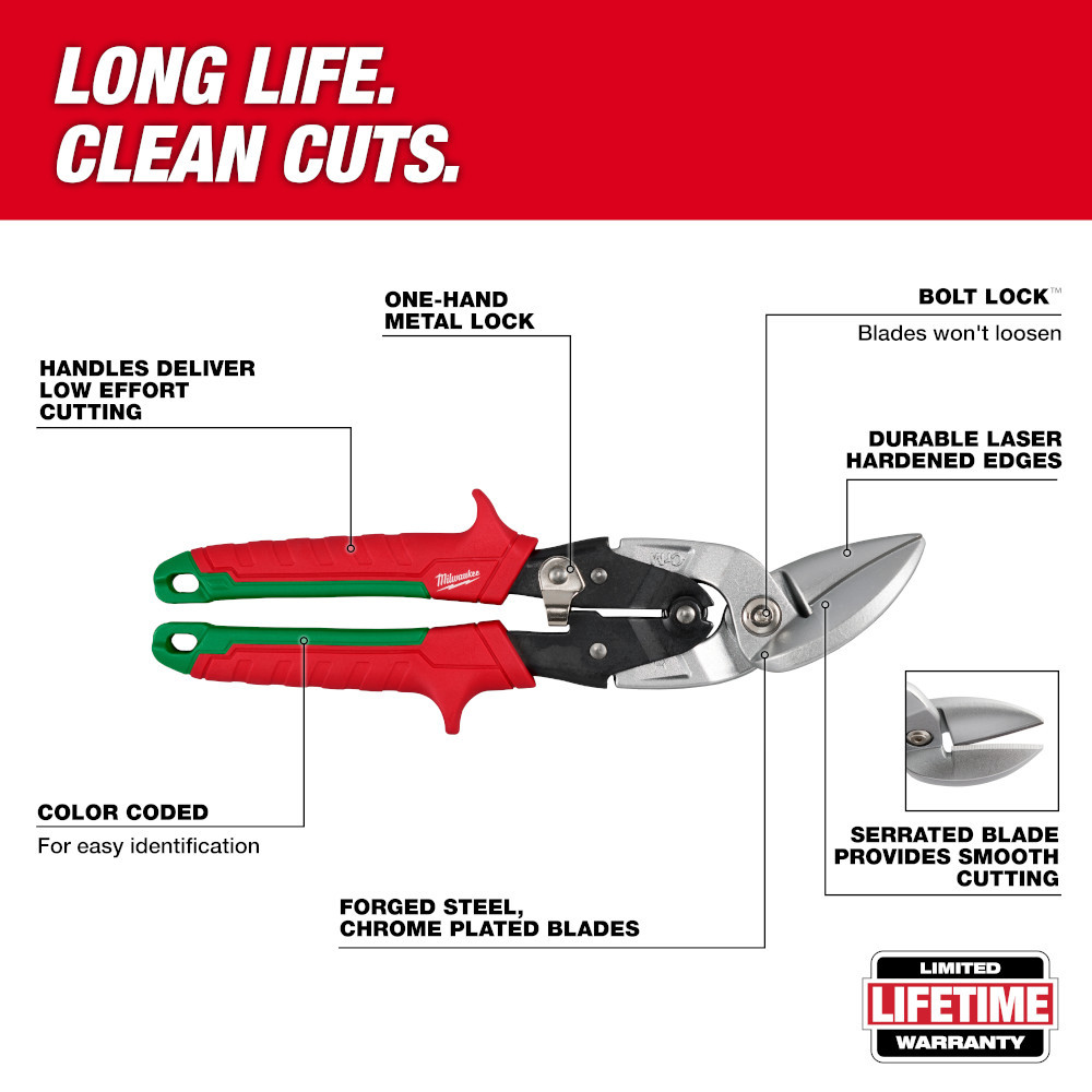 Milwaukee 48-22-4553 2pc Offset Snips Set