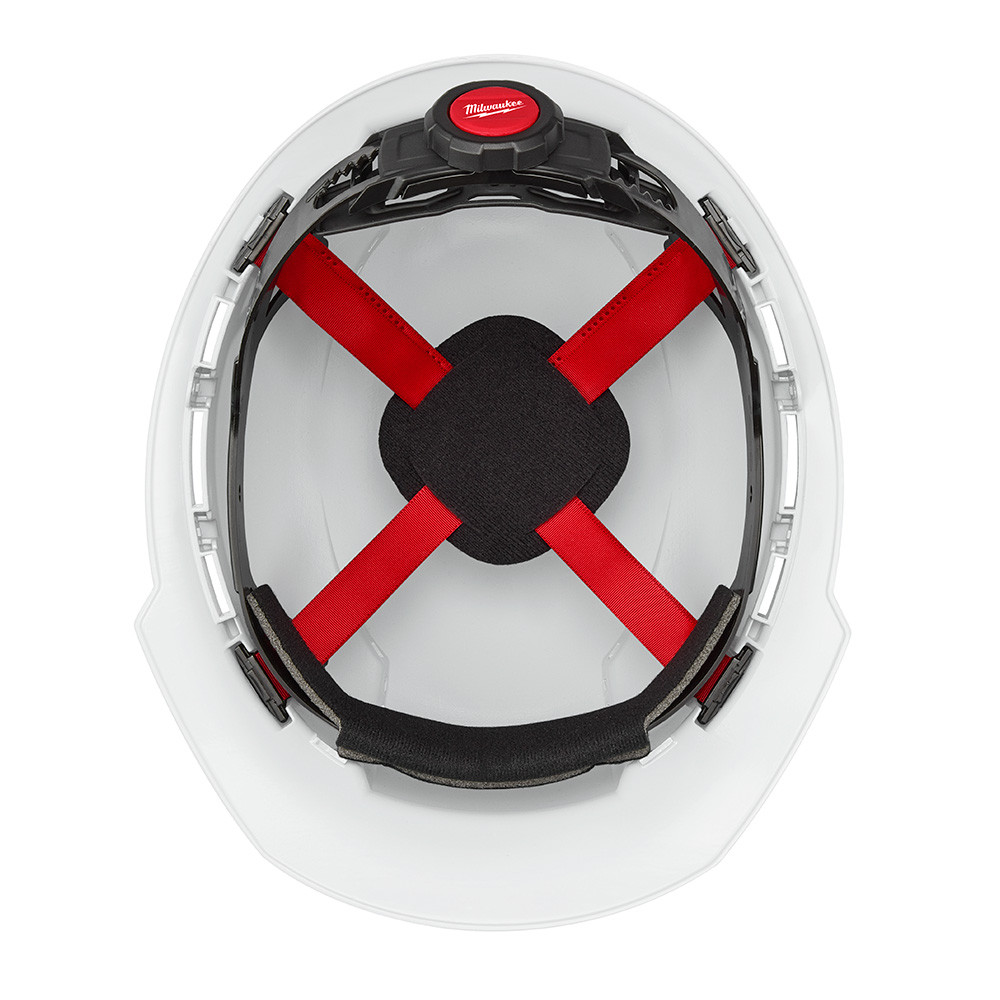 Milwaukee 48-73-1201 BOLT White Type 1 Class C Full Brim Vented Hard Hat with 4 Point Ratcheting Suspension