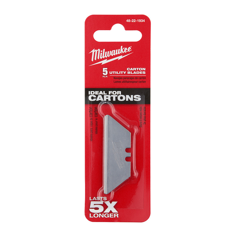 Milwaukee 48-22-1934 Carton Utility Knife Blades - 5pk