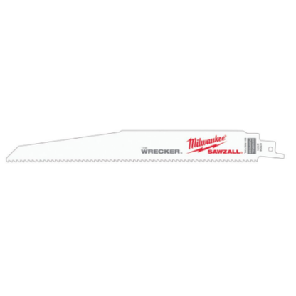 Milwaukee 48-01-2706 9” 7/11 TPI Wrecker Multi-Material SAWZALL Reciprocating Blade