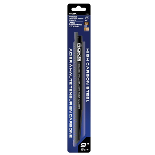 ROK 41030 9" Pruning Reciprocating Saw Blades – 5 Pack
