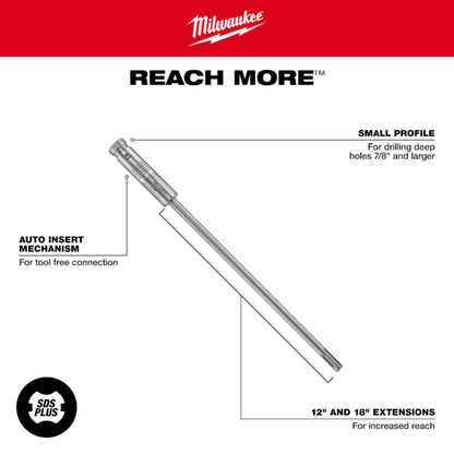 Milwaukee 48-20-6945 18in PLUS-LOK SDS Plus Extension