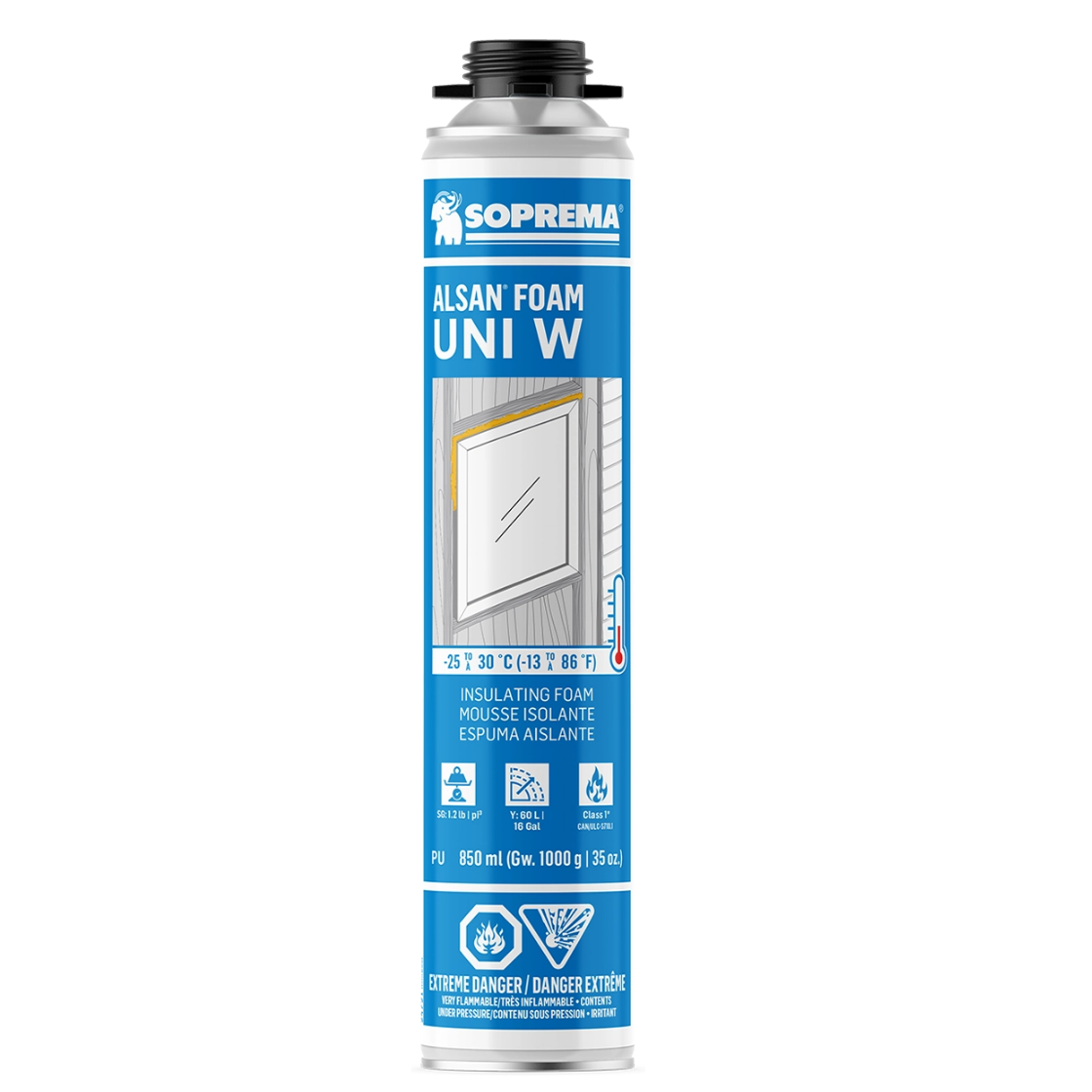 SOPREMA 24721 Alsan Foam Uni W Pro Gun Dispense Foam