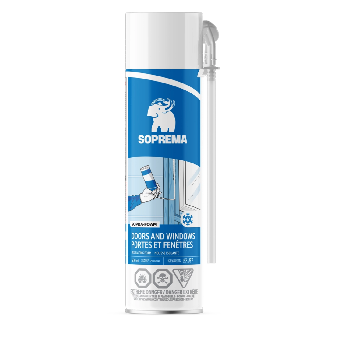 SOPREMA 25682 Sopra-Foam Doors & Windows Straw Dispense Foam