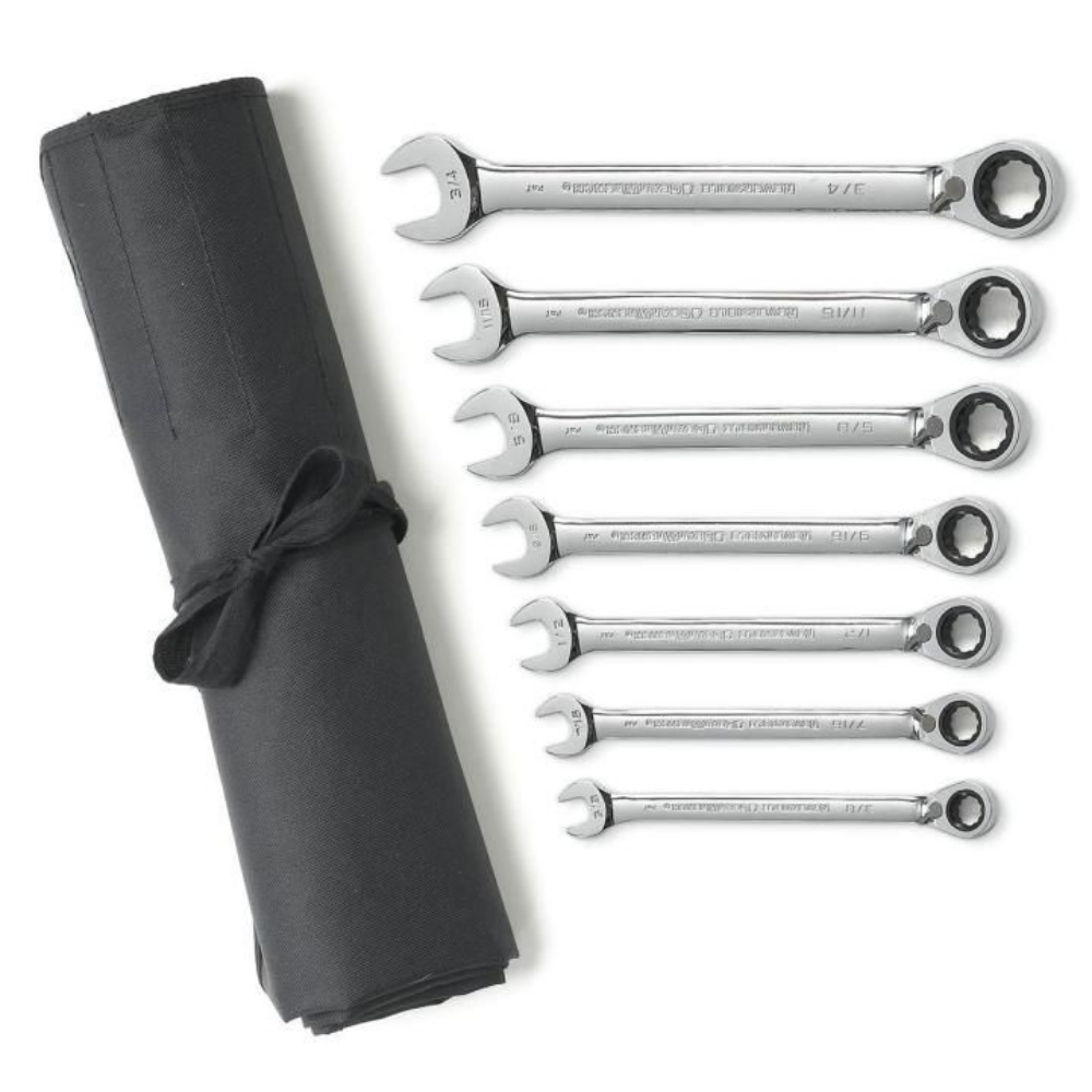 GearWrench 9567RN 7pc SAE Reversible Ratcheting Combo Wrench Set
