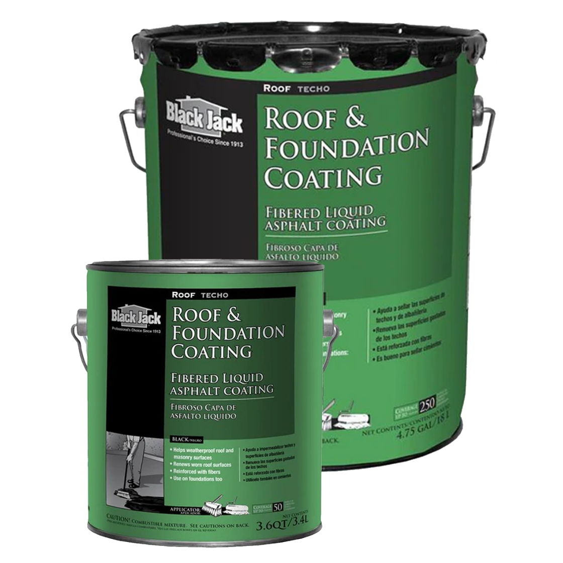 BLACK JACK®  Fibered Liquid Asphalt Roof & Foundation Coating