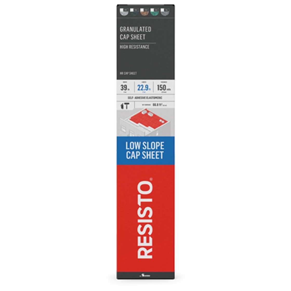 RESISTO High Resistance Granulated Self-Adhered Cap Sheet Membrane