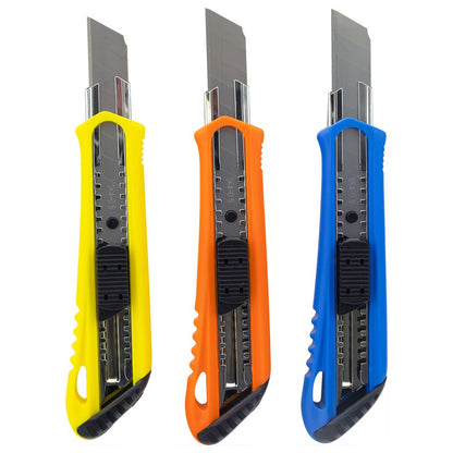 3-Piece 18 mm Snap-Off Utility Knife Set