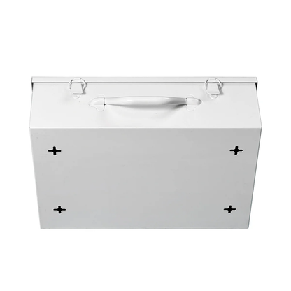 LEO Metal Box (7FX) with Partition 16.5x15x4.5 inch - White