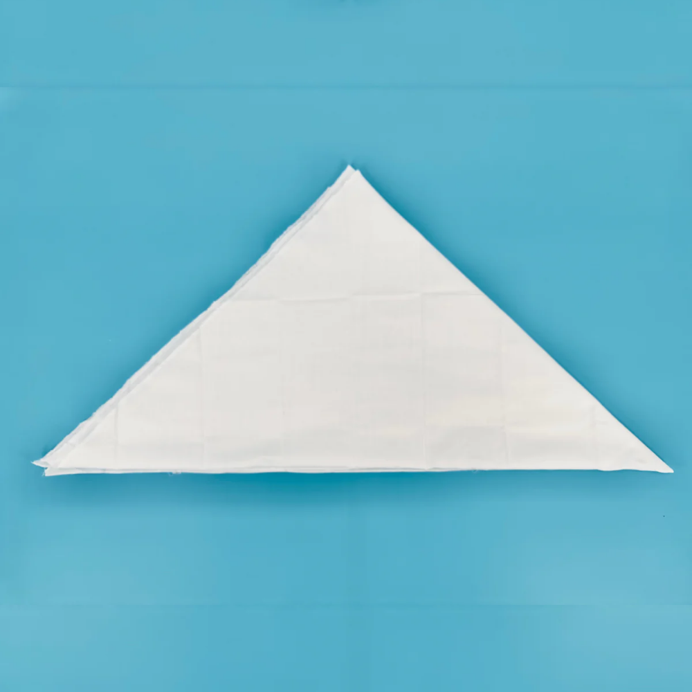 LEO Triangular Bandages (Cotton Stitched White) 43" x 43" x 61"/109cm x 109cm x155cm  -12 Pcs./Bag