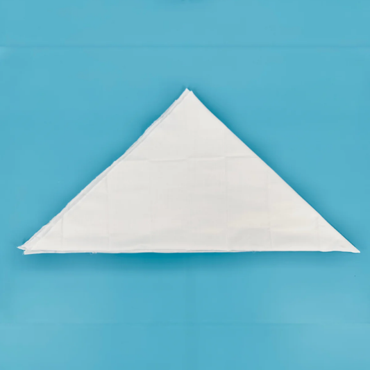 LEO Triangular Bandages (Cotton Stitched White) 43" x 43" x 61"/109cm x 109cm x155cm  -12 Pcs./Bag