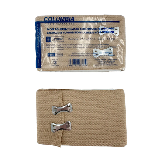 LEO Pressure Dressing with Elastic ties 4.5" X 6.5" (11.5cm x 16.5cm)