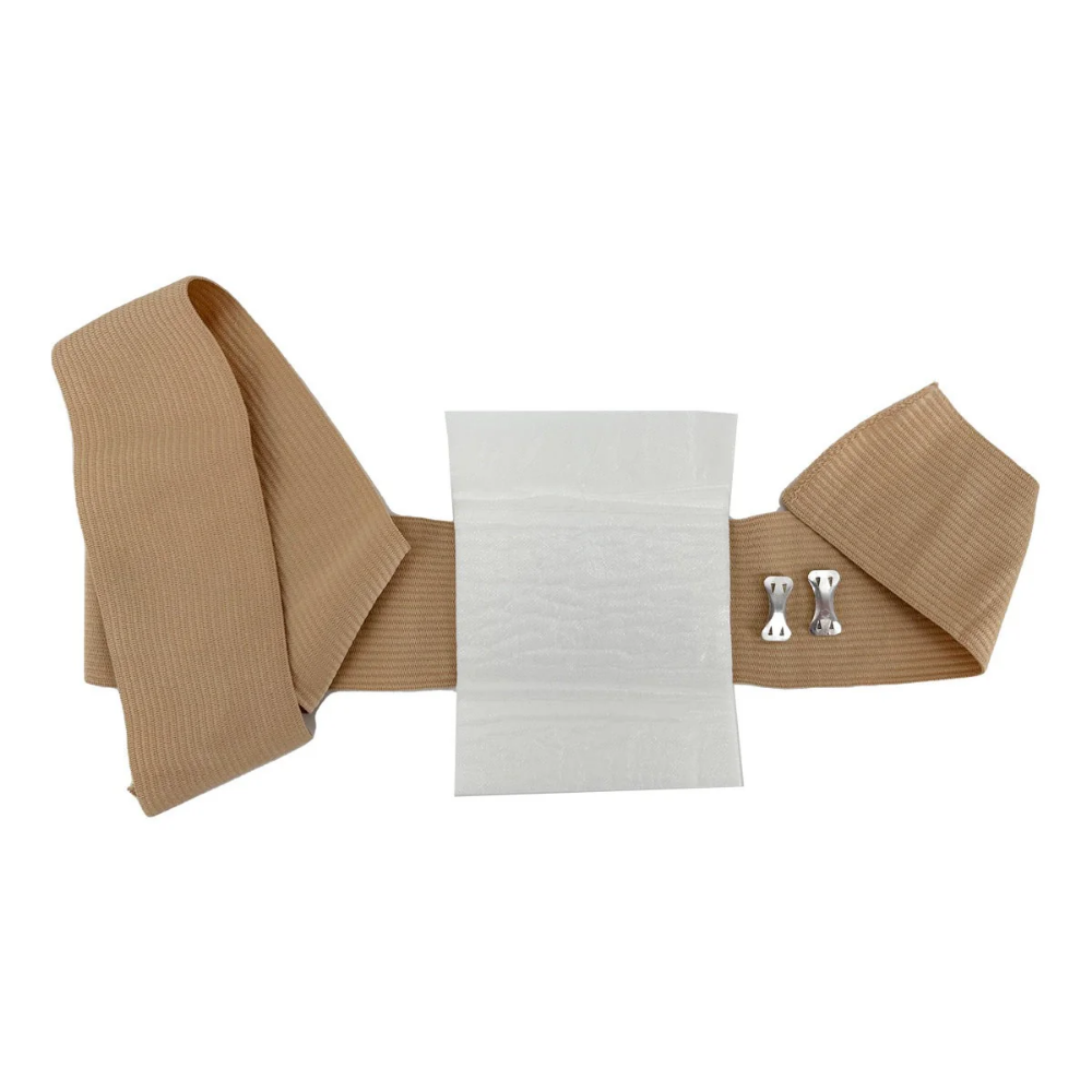 LEO Pressure Dressing with Elastic ties 4.5" X 6.5" (11.5cm x 16.5cm)