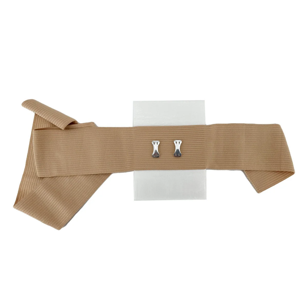 LEO Pressure Dressing with Elastic ties 4.5" X 6.5" (11.5cm x 16.5cm)