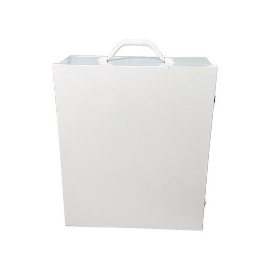 LEO Metal Box (9FX) with Partition 16.5x14x6 inch - White