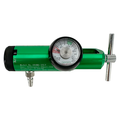 LEO L-1246 Oxygen Regulator 0-25 LPM CGA 870 side view with specs