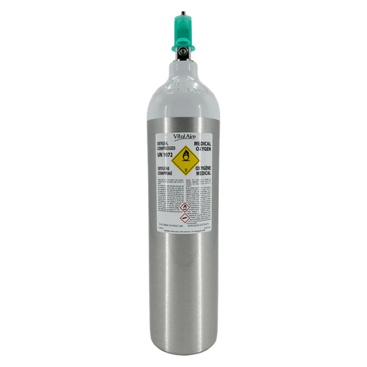 LEO Oxygen Cylinders – Aluminum "D" (M-15) and "E" (M-24) Filled with Oxygen