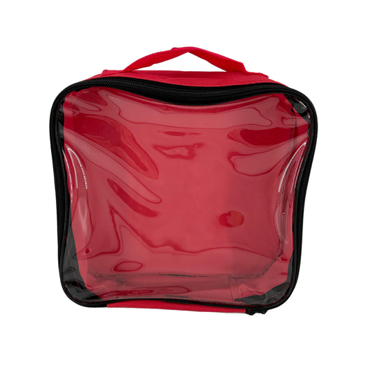LEO Bag, Red Nylon with Clear Front