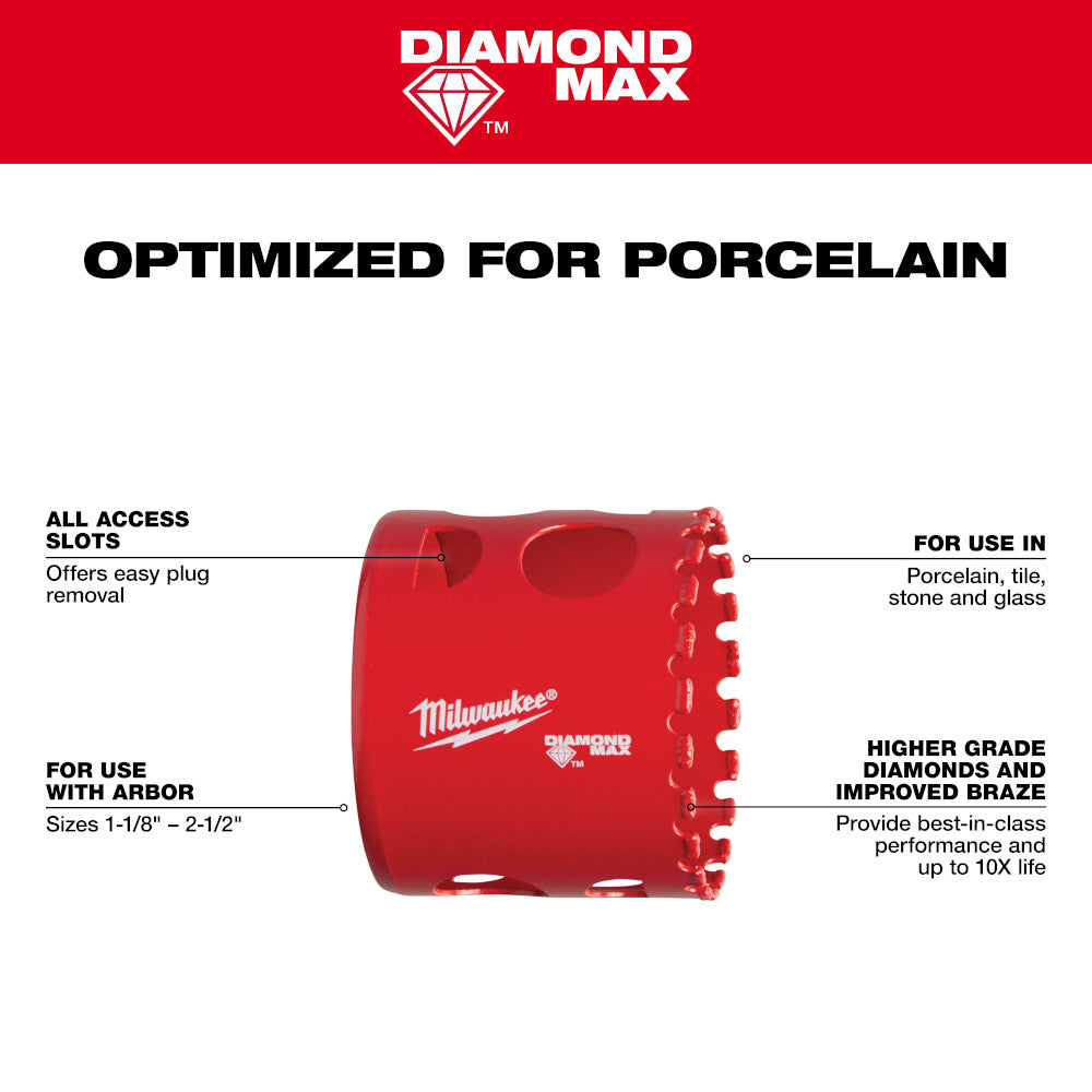 Milwaukee 49-56-5645 2in Diamond Max Hole Saw