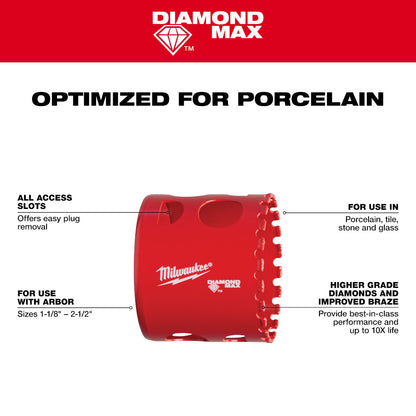 Milwaukee 49-56-5660 2-1/2in Diamond Max Hole Saw