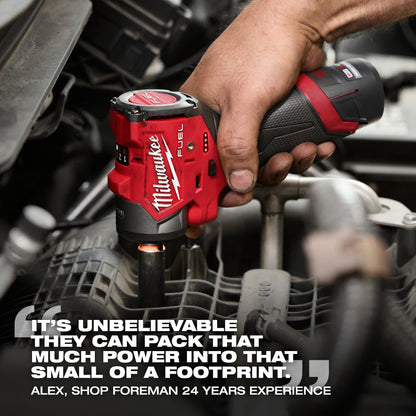 Milwaukee 3049-20 M12 FUEL Cordless Brushless 3/8in Subcompact Impact Driver with Friction Ring (Tool Only)