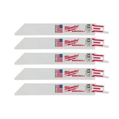 Milwaukee 48-00-5184 SAWZALL 6in 18 TPI Metal Cutting Blades - 5pk