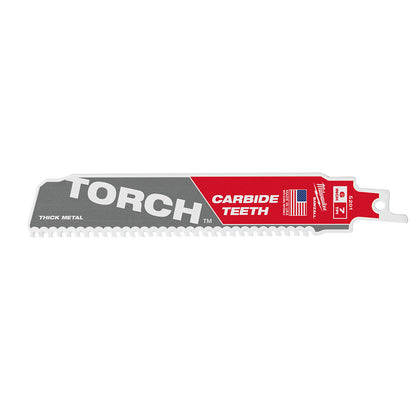 Milwaukee 48-00-5201 SAWZALL THE TORCH 6in 7 TPI Metal Cutting Blade with Carbide Teeth