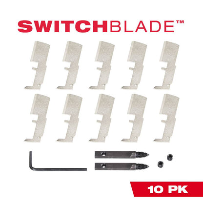 Milwaukee 48-25-5325 1-1/2in SWITCHBLADE Selfeed Bit Blade Replacement Kit - 10pk