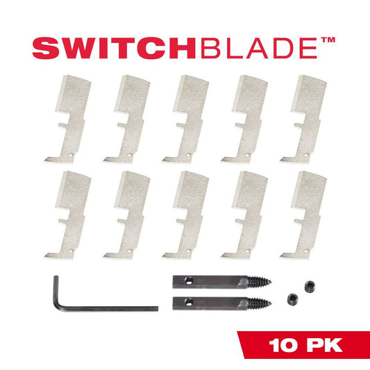 Milwaukee 48-25-5325 1-1/2in SWITCHBLADE Selfeed Bit Blade Replacement Kit - 10pk