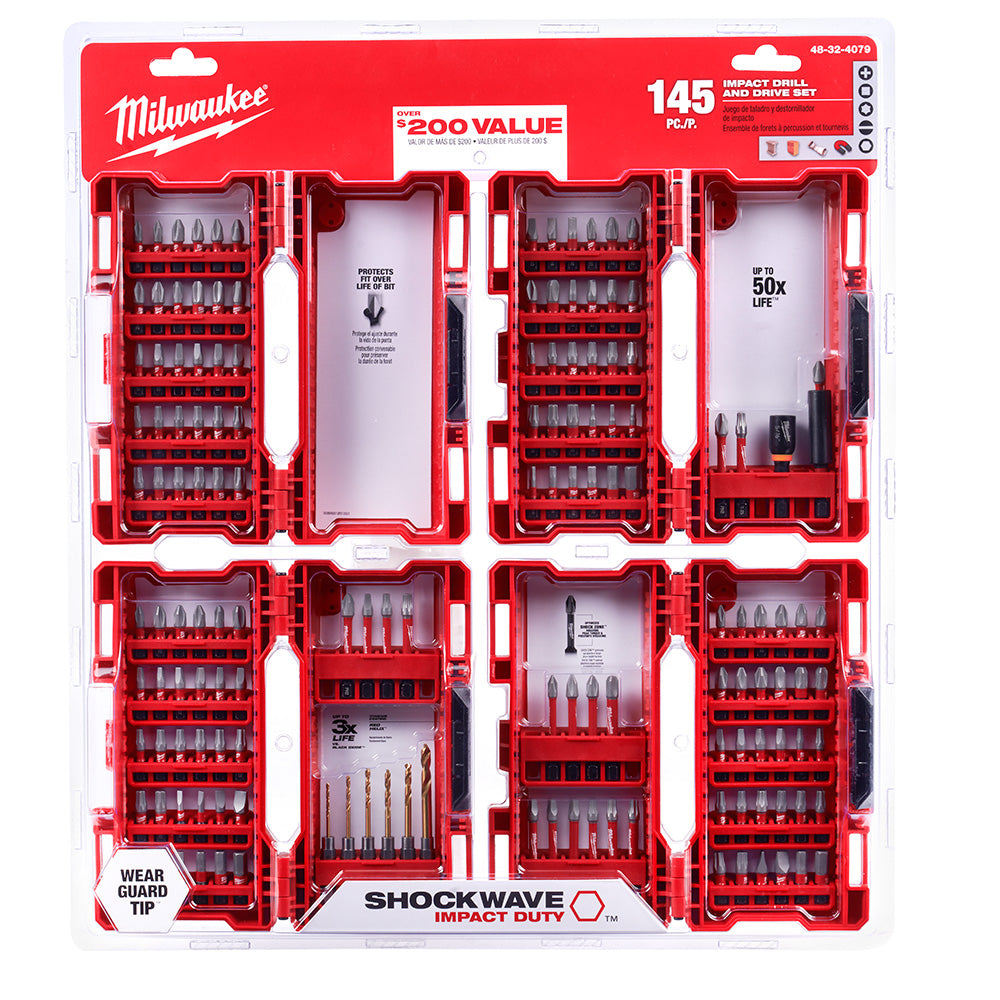 Milwaukee 48-32-4079 145pc SHOCKWAVE Impact Duty Drill and Driver Bit Set
